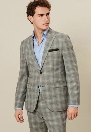 TAILORED FIT TEXTURED - Chaqueta de traje - light grey
