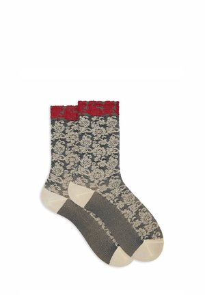 CORTE FANTASIA BROCCATO FLOREALE - Calze - beige
