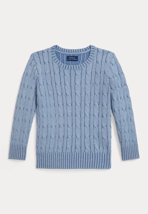 Polo Ralph Lauren CABLE-KNIT COTTON SWEATER - Džemper - blue heather
