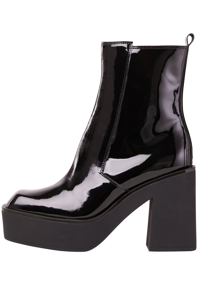 NEWD.TAMARIS High heeled ankle boots black patent/mottled black Zalando