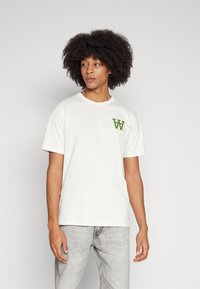DOUBLE A BY W.W. ACE LOGO - Marškinėliai su spaudiniu - offwhite
