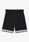 MESH BASKETBALL SHORTS WITH CONTRAST PIPING - Short - black