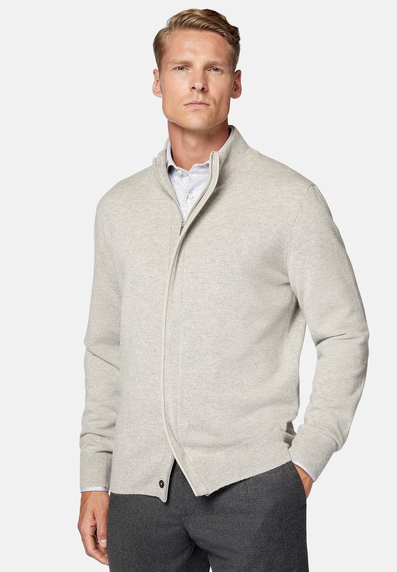 Boggi Milano FULL-ZIP - Kardigán - sand