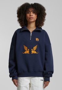 PROHIBITED GRIFFIN HALF-ZIP - Bluză de molton cu fermoar - blue