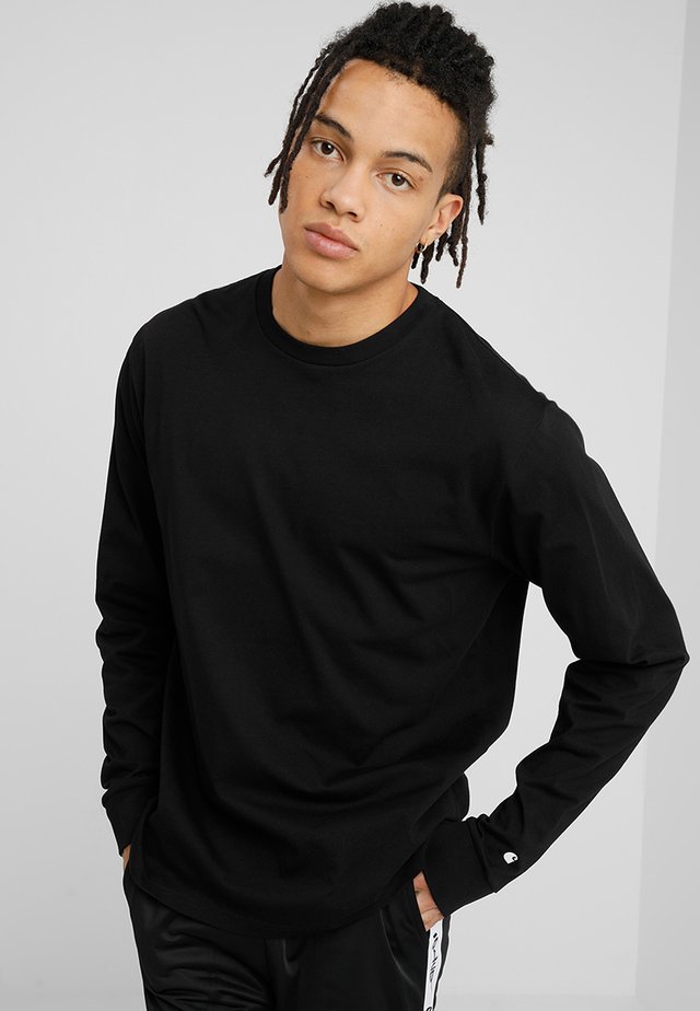 BASE - T-shirt à manches longues - black/white