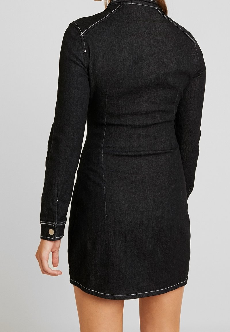 missguided black denim dress Missguided Denim dress - black - (Pre-owned)