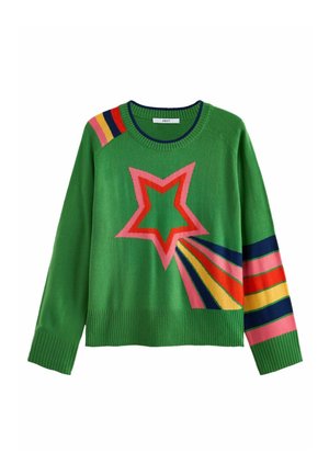 RAINBOW STAR CREW NECK REGULAR FIT - Neule - bright green