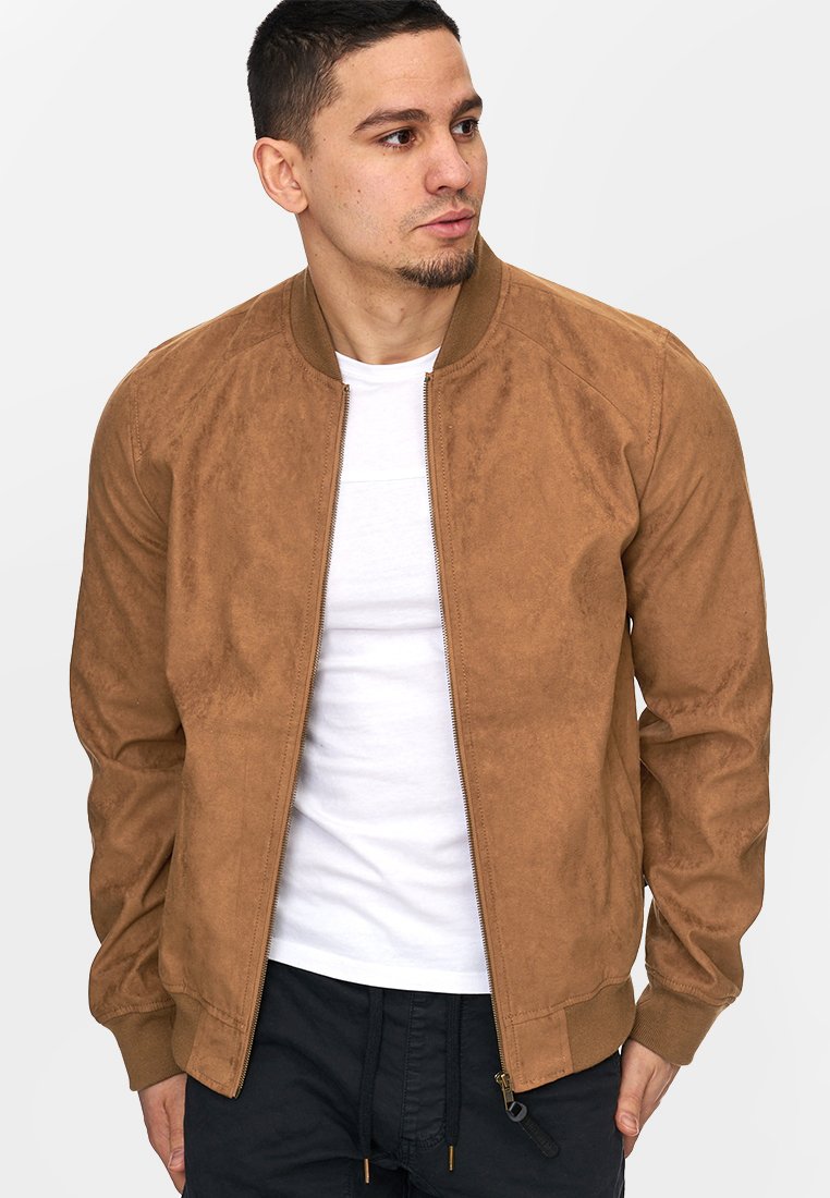 INDICODE JEANS WAYNE - Veste en similicuir - brown