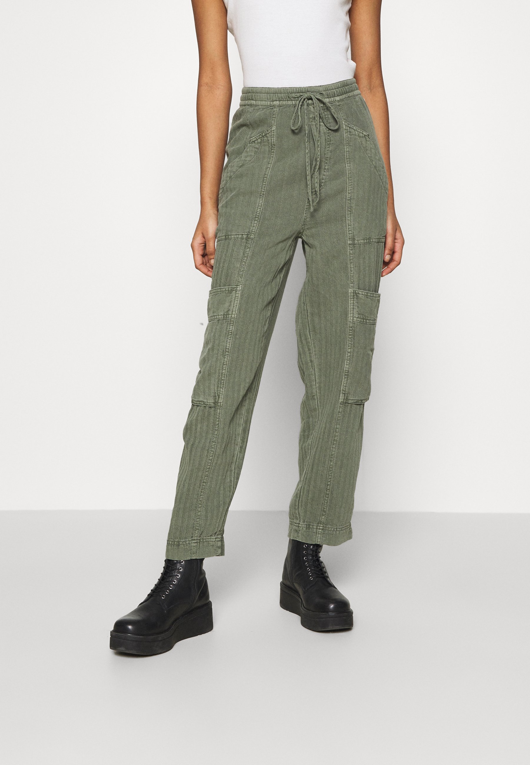 UTILITY PULL - Trousers - eden/khaki 