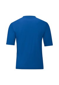 Royal blue short-sleeve t-shirt featuring a classic round neck and smooth texture, designed for casual wear. Back view shown.