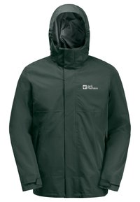 Jack Wolfskin LUNTAL - Regenjas - black olive