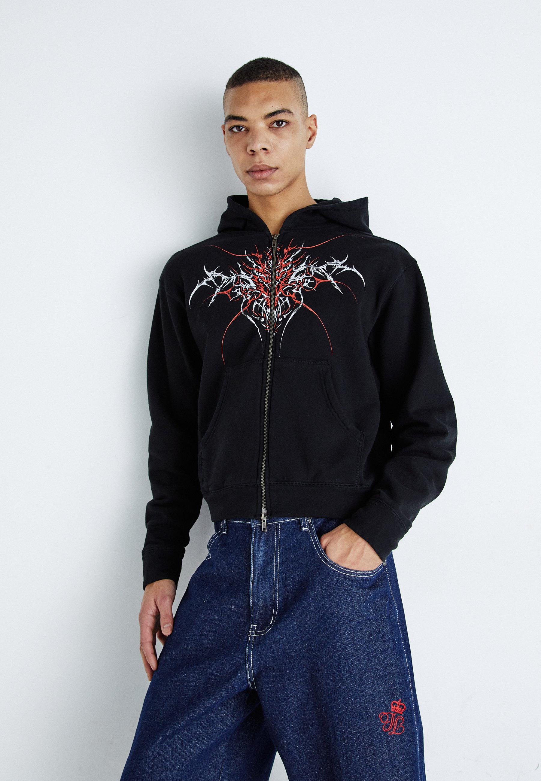 Jaded London LAZYWILLY THORN ZIP HOODIE - Zip-up sweatshirt 