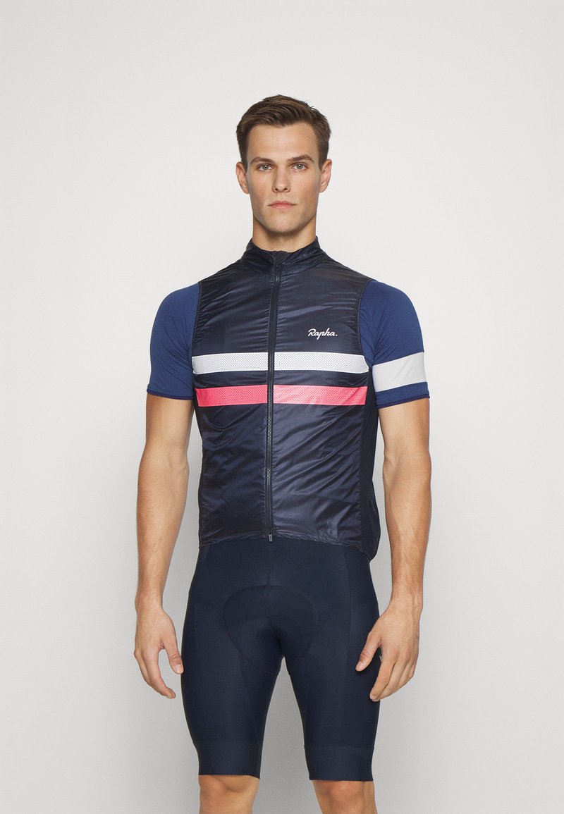 Rapha MENS BREVET GILET Cycling jacket dark navy/hivis pink/white/dark blue Zalando