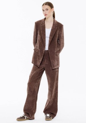 MARLENE WIDE LEG - Trousers - slouchy brown