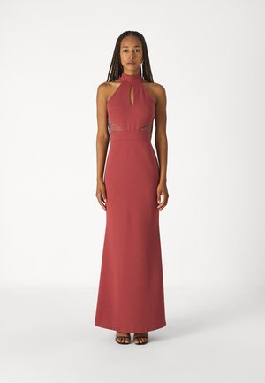 WAL G. ABBY HALTER NECK MAXI - Koktejlové šaty / šaty na párty - dark mauve pink