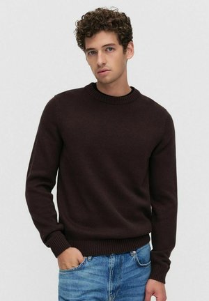 LANEGAN CREW NECK - Trui - dark brown