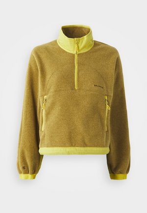 Salomon CHROMA CROP - Sweat polaire - brilliant olive/cress green