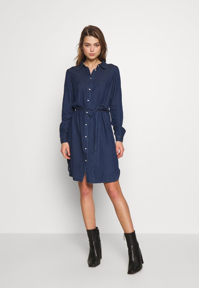 VIBISTA BELT DRESS - Blusenkleid - dark blue