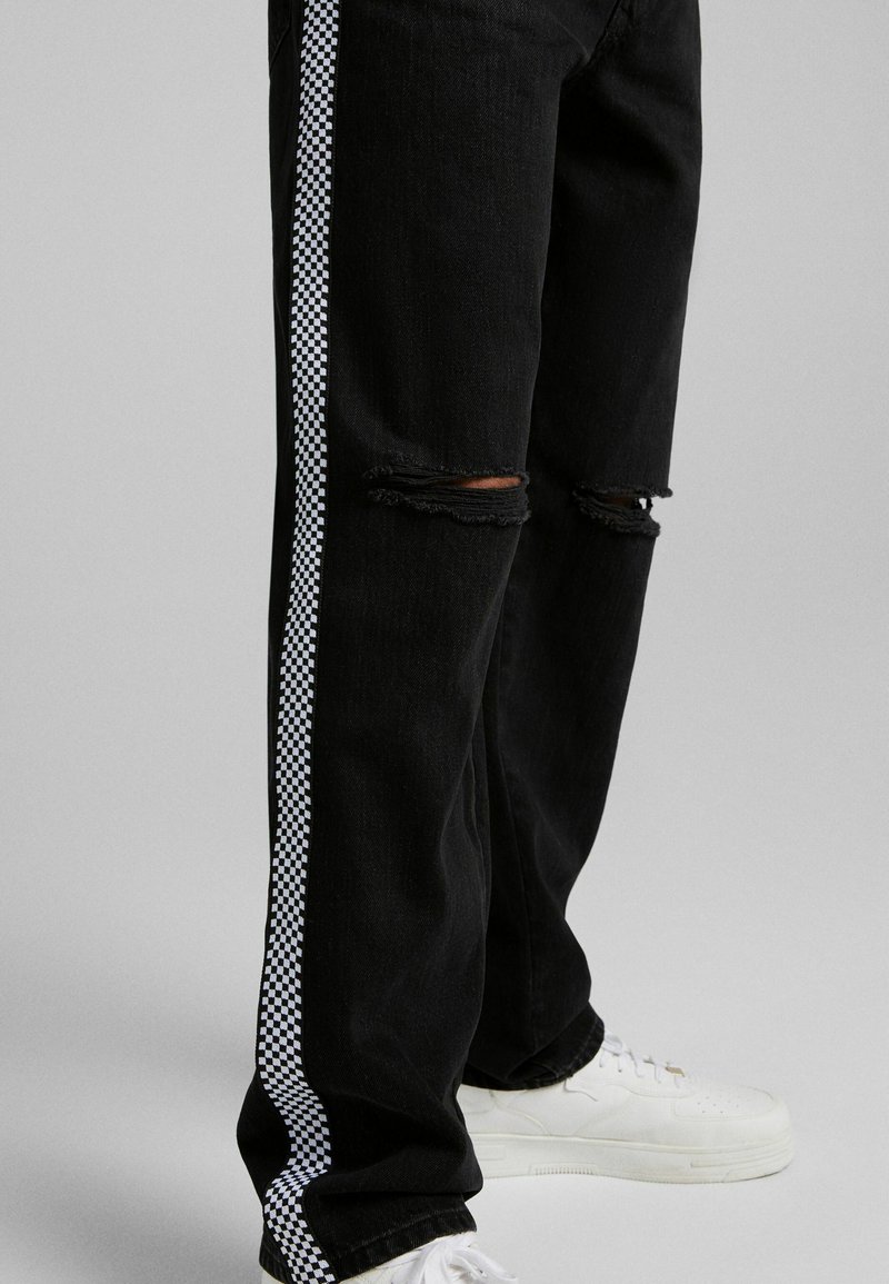 Bershka Pantalones Rectos De Cuadros Bershka Vaqueros Boyfriend