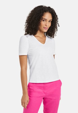Gerry Weber Kurzarm Oberteil mit zarter Spitze - Blouse - off-white
