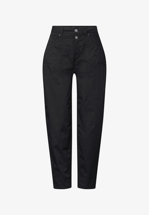 Street One, HIGH WAIST BARREL LEG HOSE - Pantaloni - black