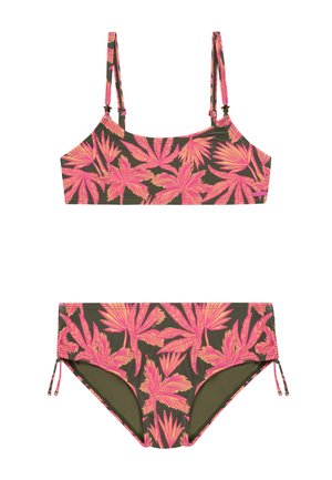 LIV SET  - Bikiny - forest green leaves