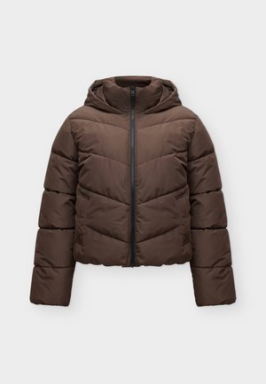 ONLY, ONLCLAIR PUFFER HOOD JACKET - Veste d'hiver - chocolate brown