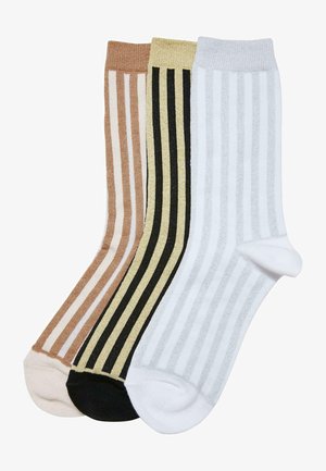 3-PACK - Socks - black whitesand white