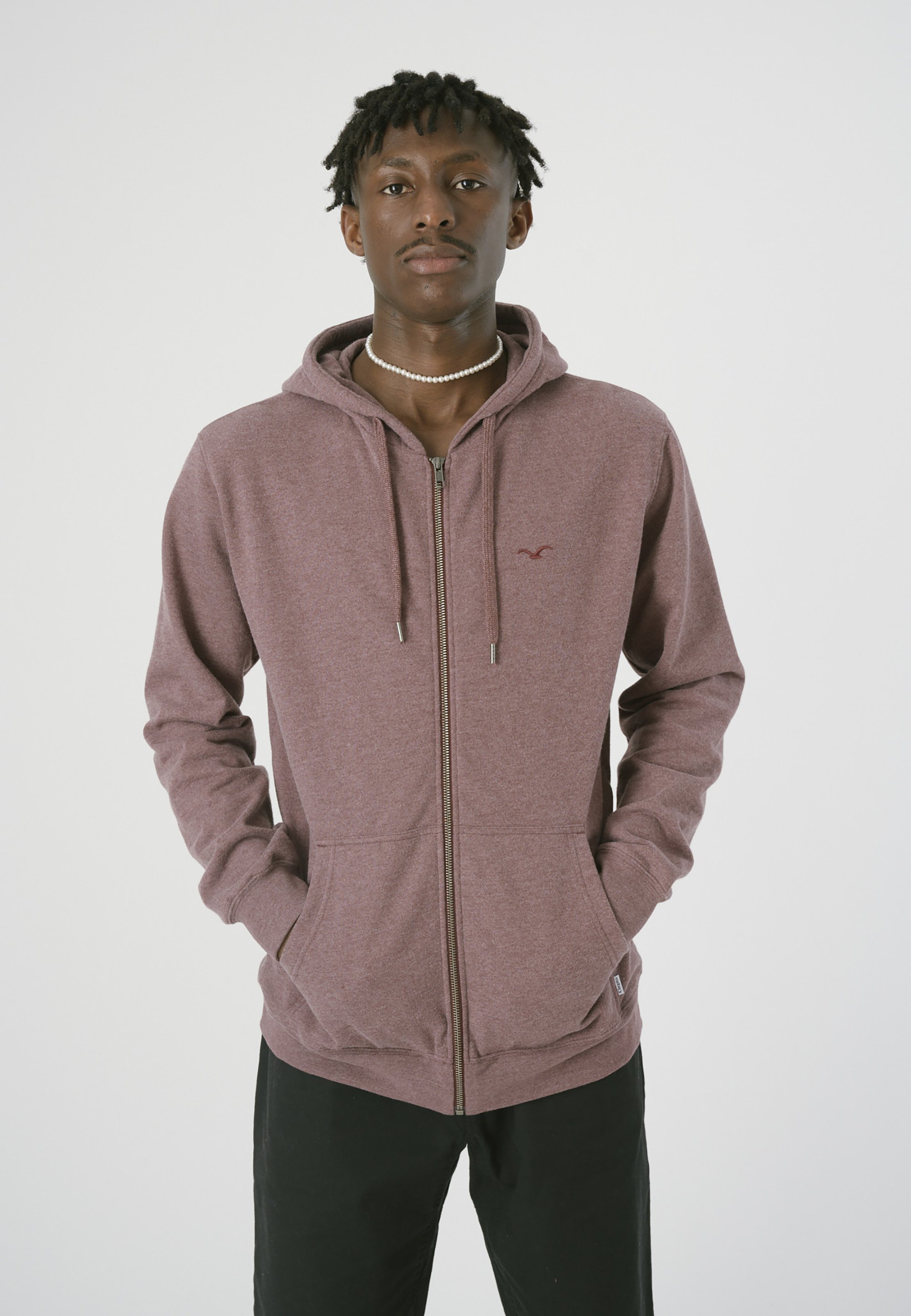Cleptomanicx LIGULL - Zip-up sweatshirt - heather tawny port