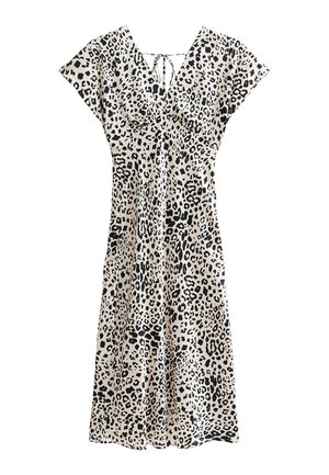 New Look LEOPARD PRINT SATIN BIAS CUT MIDI  - Day dress - brown pattern