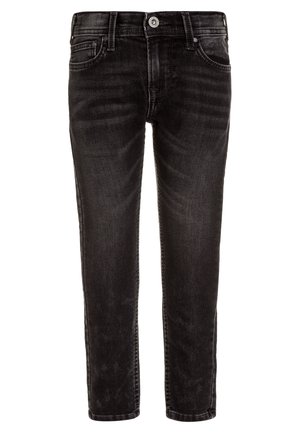 Skinny-Farkut - black denim