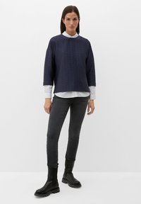 s.Oliver À MOTIF TEXTURÉ - Bluzka z długim rękawem