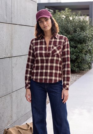 Cecil, CHECKERED FLANNEL SHIRT - Chemisier - red wine