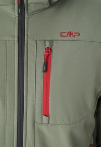 CMP MAN JACKET ZIP HOOD - Softshelljas - salvia