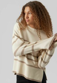 Vero Moda VMSABA LS O-NECK STRIPE GA NOOS - Maglione - birch