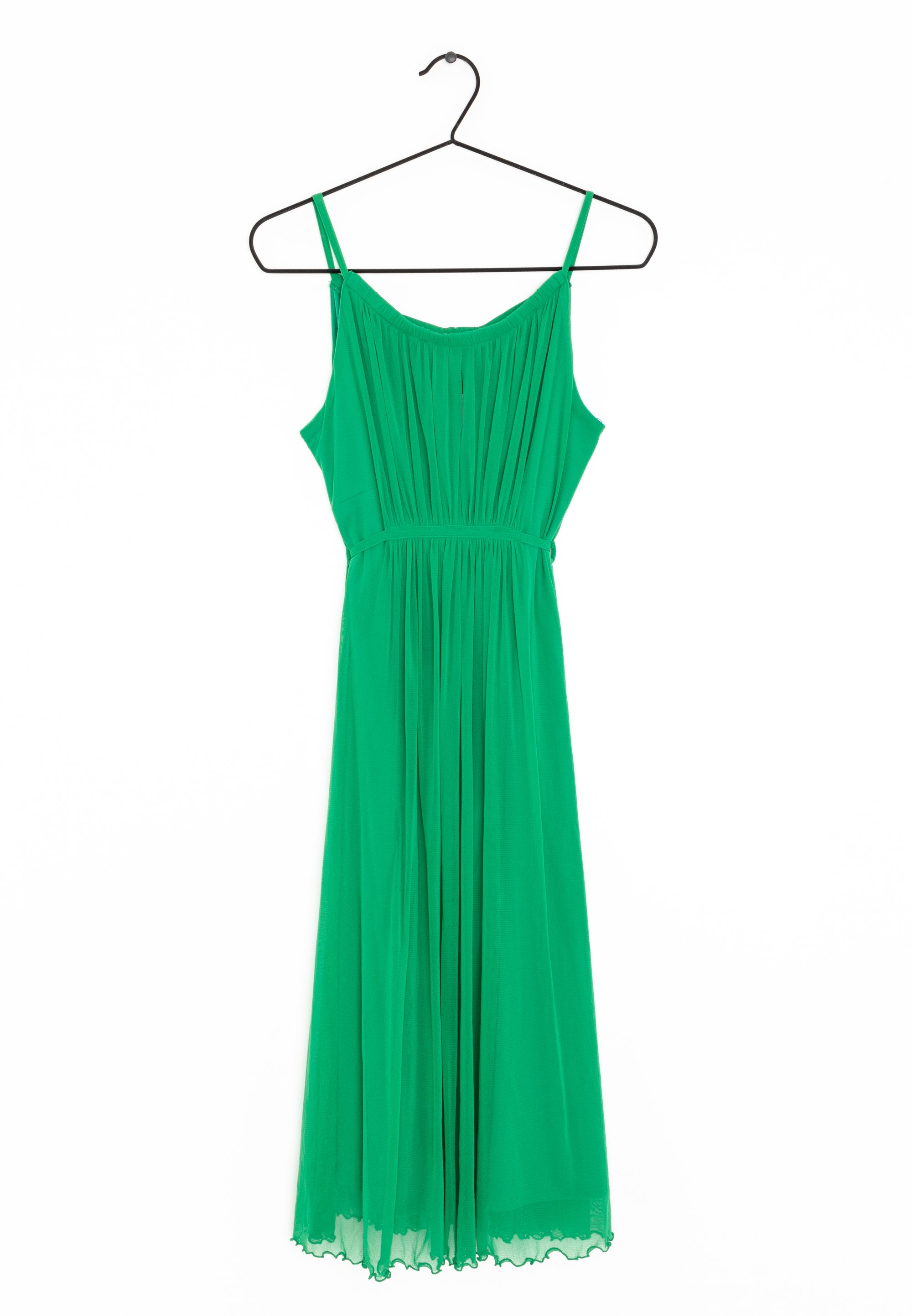 green emerald velvet dress Uranie Emerald Green Gathered Maxi Dress main image 1