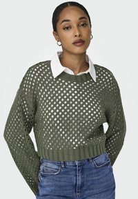 ONLY NORMAL GESCHNITTEN - Pulover - khaki