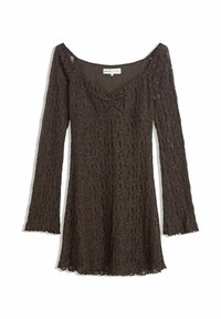 BARDOT NECKLINE BLONDE MINI - Vapaa-ajan mekko - dark brown