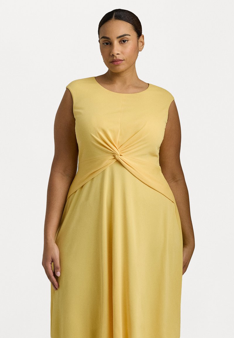 Lauren Ralph Lauren Woman - TWIST FRONT JERSEY DRESS - Jersey dress - primrose yellow, Enlarge