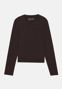 YOURTURN 2 PACK UNISEX - Langarmshirt - white/dark brown