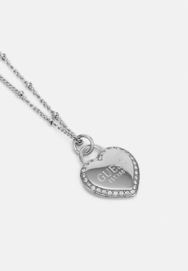 Guess HEART CHARM Necklace silver-coloured Zalando