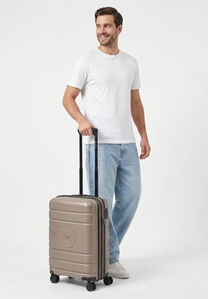 Redolz, ESSENTIALS 11 4 ROLLEN KABINENTROLLEY 55 CM MIT DEHNFALTE UNISEX - Trolley - taupe