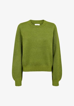 Nümph, NUBIR SOLID PULLOVER - Jersey de punto - calla green