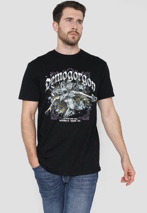 STRANGER THINGS  DEMOGORGON BAND TEE - Print T-shirt - black