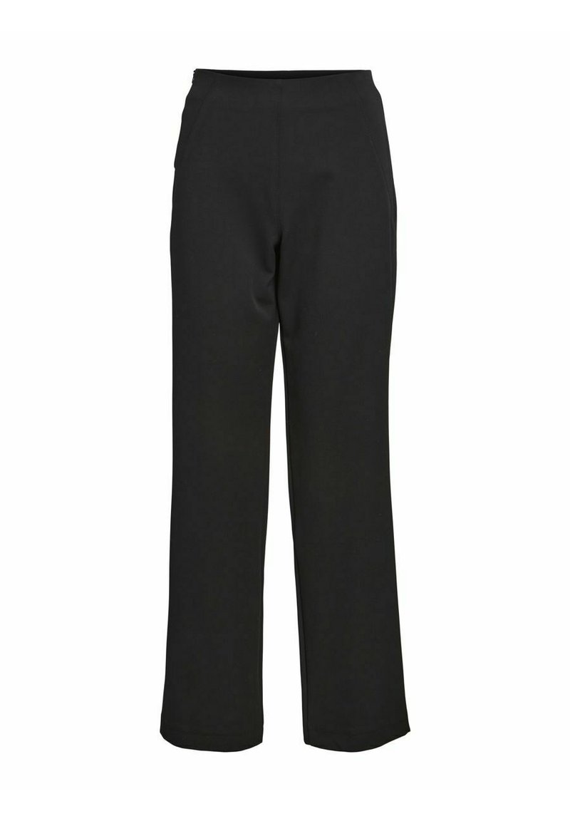 Object LISA BELLE WIDE PANT - Bukse - black/svart - Zalando.no