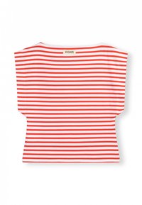 10DAYS SQUARED PROUD STRIPES - Camiseta estampada - white poppy red