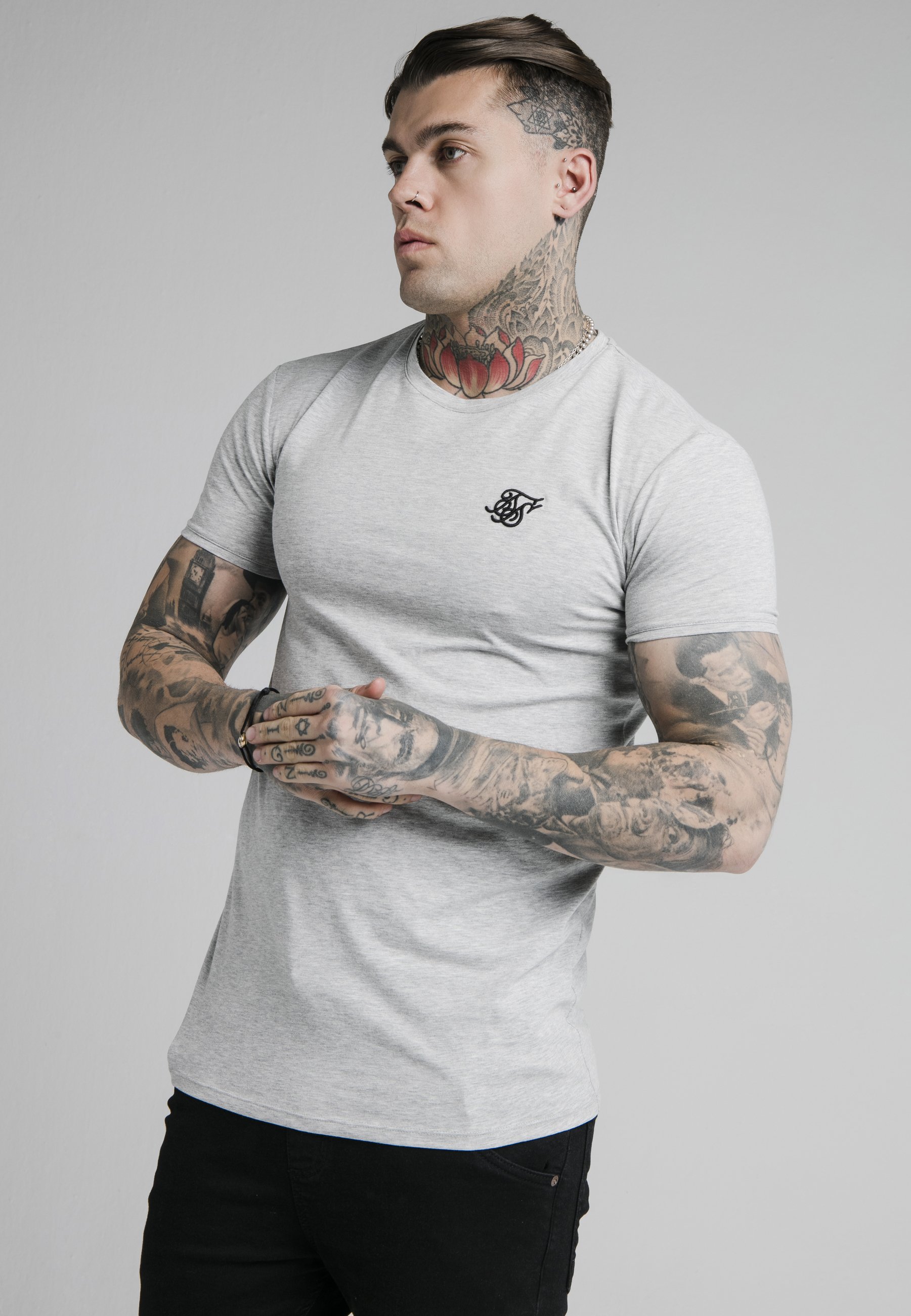 Sik Silk Loose Fit Denim Shorts Washed Black