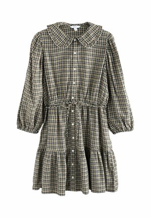 REGULAR FIT - COLLAR TIE WAIST - Abito a camicia - khaki/green check