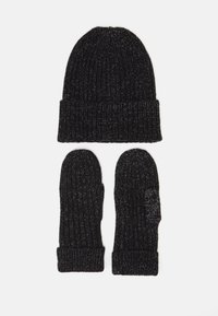 ONLTHRINA SET - Bonnet - black/silver glitter