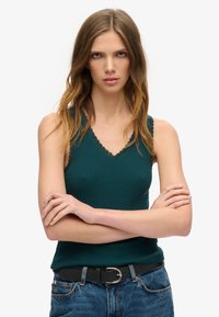 Superdry & Co TRIM - Top - dark pine green